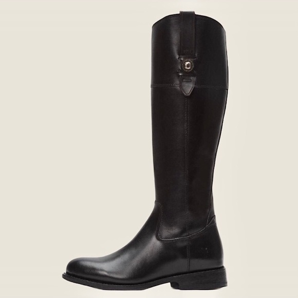 Frye Shoes - $438 Frye Jayden Button Black Tall Knee High Real Leather Vintage Riding Boot